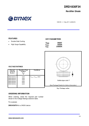 DRD1830F34 Datasheet PDF Dynex Semiconductor