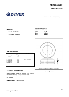 DRD2360X16 Datasheet PDF Dynex Semiconductor