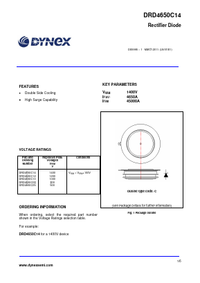 DRD4650C10 Datasheet PDF Dynex Semiconductor
