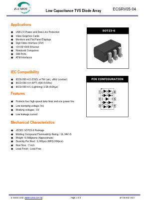 ECSRV05-04 Datasheet PDF E-CMOS Corporation