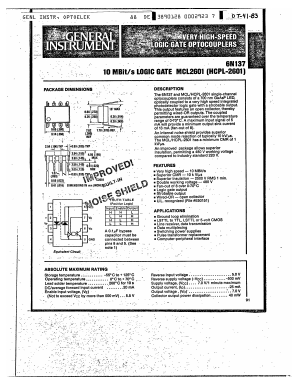 HCPL-2601 Datasheet PDF Opto Electronics Co,. LTD