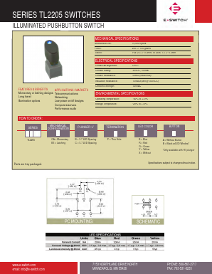 TL2205EECPRB Datasheet PDF E-SWITCH