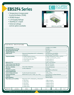 EB52F4C30EN-12800M Datasheet PDF Ecliptek Corporation