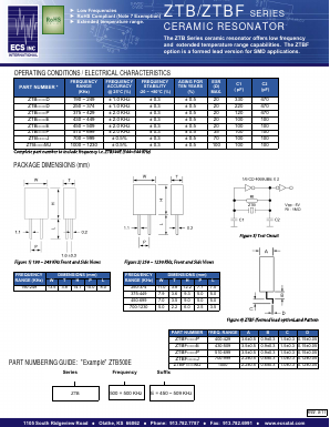 ZTB455E Datasheet PDF ECS, Inc.