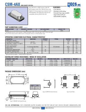 CSM-4AX Datasheet PDF ECS, Inc.