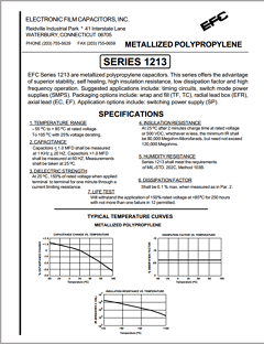 1213TF-3-0.1-1-52 Datasheet PDF Electronic Film Capacitors, Inc.