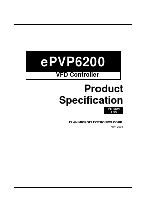 EPVP6200 Datasheet PDF Elan Microelectronics Corp