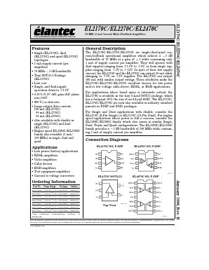 EL2270CN Datasheet PDF Elantec -> Intersil