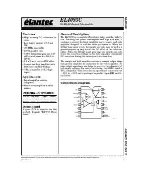 EL4093C Datasheet PDF Elantec -> Intersil