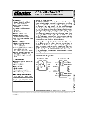 EL2176C Datasheet PDF Elantec -> Intersil