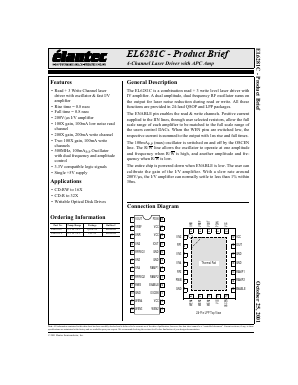 EL6281 Datasheet PDF Elantec -> Intersil