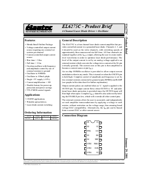 EL6275CU Datasheet PDF Elantec -> Intersil