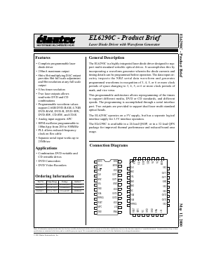 EL6290CJ Datasheet PDF Elantec -> Intersil