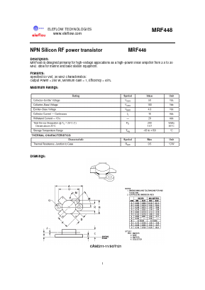 MRF448 Datasheet PDF eleflow technologies co., ltd.