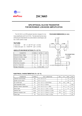 2SC3603 Datasheet PDF eleflow technologies co., ltd.