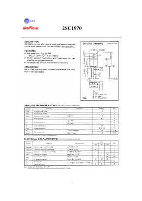 2SC1970 Datasheet PDF eleflow technologies co., ltd.