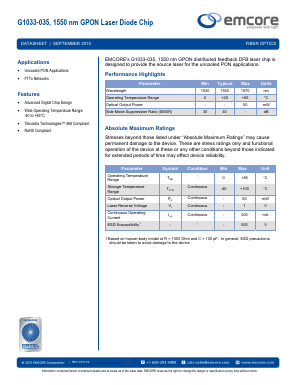 G1033-035 Datasheet PDF Emcore Corporation