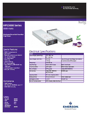 HPS3000 Datasheet PDF Emerson Network Power