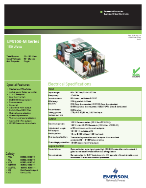 LPS103-M Datasheet PDF Emerson Network Power