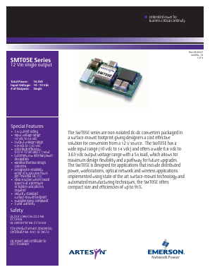 SMT05E Datasheet PDF Emerson Network Power