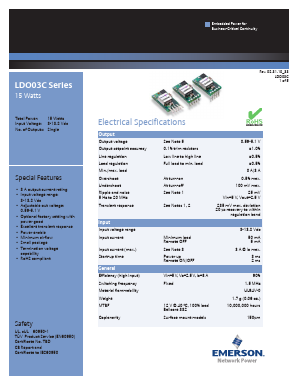 LDO03C-005W05-VJ Datasheet PDF Emerson Network Power