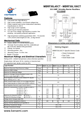 MBRF30L100CT Datasheet PDF EM Microelectronic - MARIN SA