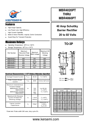 MBR4040CT Datasheet PDF EM Microelectronic - MARIN SA