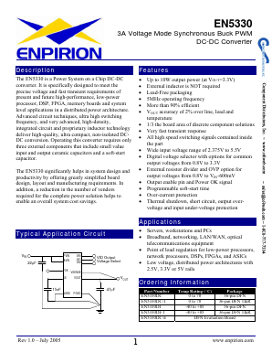 EN5330DC Datasheet PDF Enpirion, Inc.