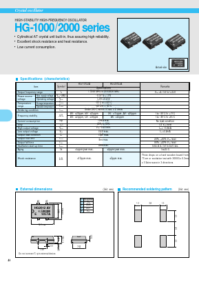 HG-2000 Datasheet PDF Seiko Epson Corp
