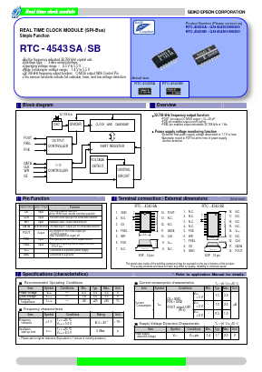 RTC-4543SB Datasheet PDF Seiko Epson Corp