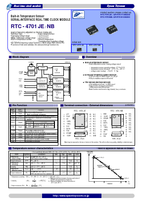 RTC-4701NB Datasheet PDF Epson ToYoCom