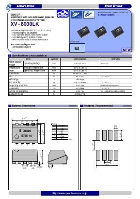 XV-8000LK Datasheet PDF Epson ToYoCom
