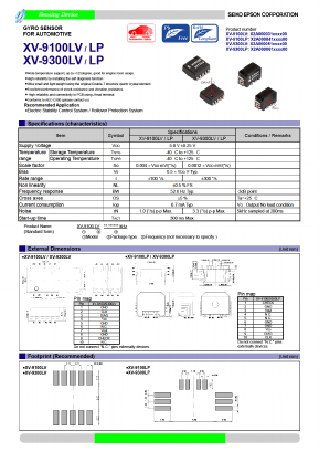 XV-9100LV Datasheet PDF Epson ToYoCom