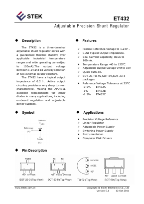 ET432CAI Datasheet PDF Estek Electronics Co. Ltd
