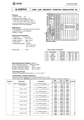 IL1084-2.85BT2 Datasheet PDF Estek Electronics Co. Ltd
