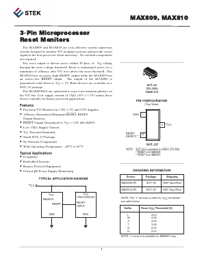 MAX810TTR Datasheet PDF Estek Electronics Co. Ltd