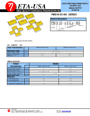 PMS10-12SC05-NG Datasheet PDF ETA-USA