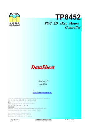 TP8452 Datasheet PDF ETC