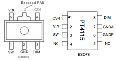 PT4115B89E-B Datasheet PDF ETC