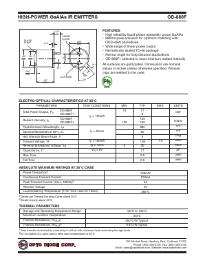 OD-880F Datasheet PDF ETC