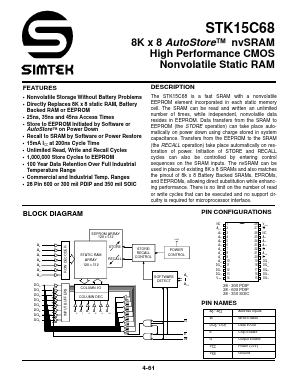 STK15C68-W25 Datasheet PDF ETC