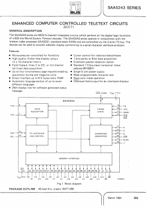 SAA5243P/T Datasheet PDF ETC