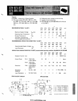 STK-078 Datasheet PDF ETC