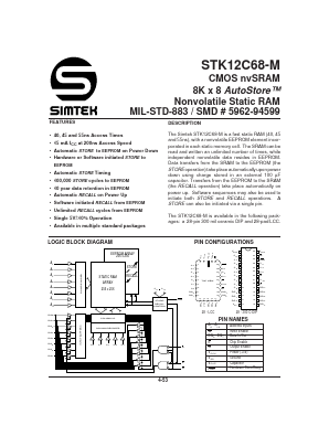 STK12C68-55M Datasheet PDF ETC