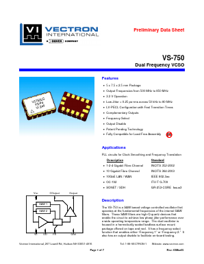 VS-750 Datasheet PDF ETC