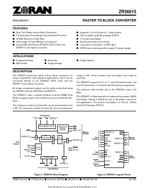 ZR36015 Datasheet PDF ETC