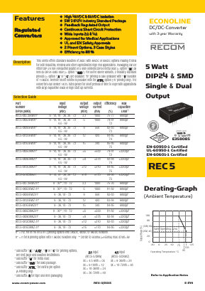 REC5-4809DRW/H Datasheet PDF ETC