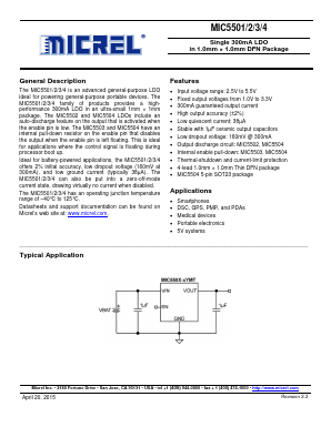 MIC5504-3.0YMT-TR Datasheet PDF ETC