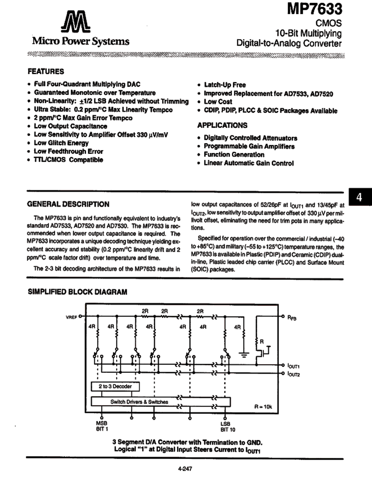 MP7633KP Datasheet PDF ETC