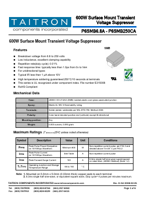 P6SMB10A Datasheet PDF ETC